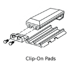 450mm Clip-On Rubber Pad 135mm Pitch- Heavy Duty