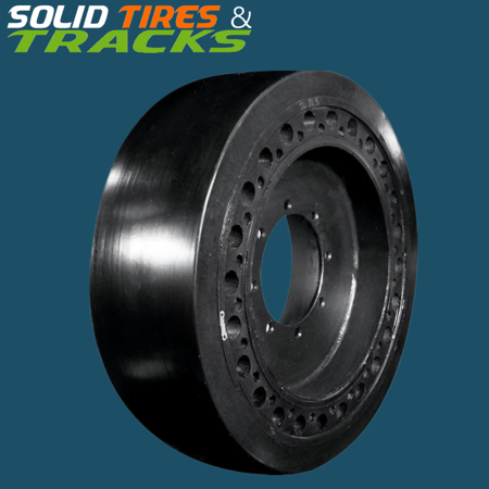 12-16.5 Smooth Solid Skid Steer Tires - Severe Duty