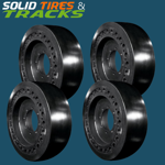 12-16.5 Smooth Solid Skid Steer Tires - Severe Duty